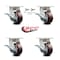 Service Caster 4 Inch Kingpinless Poly on Polyolefin Wheel Caster Brakes 2 Swivel Locks, 4PK SCC-KP30S420-PPUR-SLB-BSL-2-SLB-2 - alternate 6